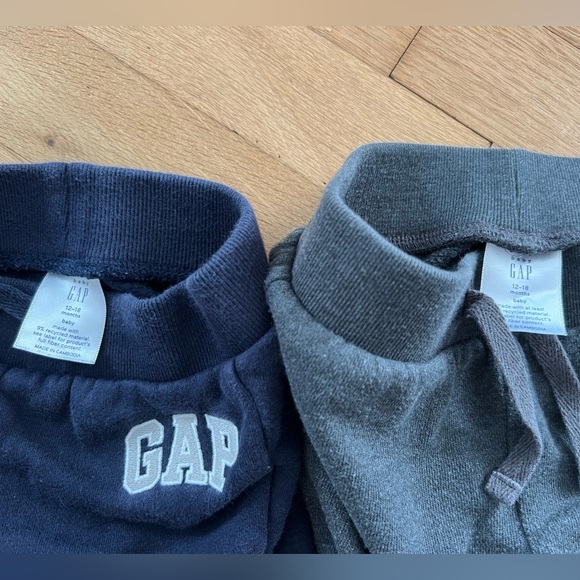 Baby Gap 12-18 mo joggers sweatpants navy and grey - Picture 2 of 5